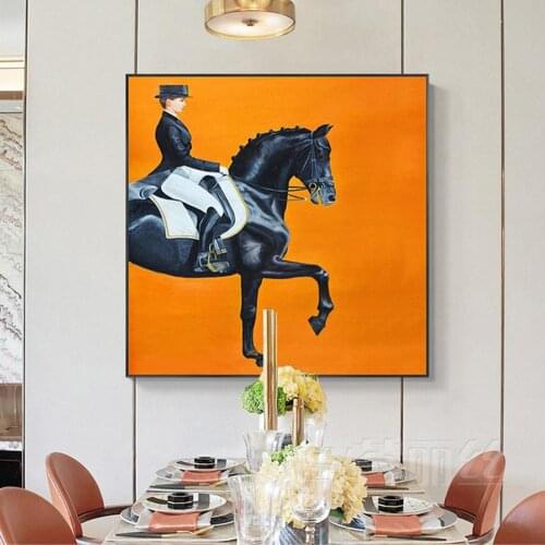 EECAMAIL 5D DIY Diamond Painting Full Diamond Modern Entrance Knight Horse Nordic Living Room Home Decoration Painting No Frame