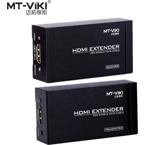 HDMI Extender 50m 150ft over CAT RJ45 LAN Cable 1.4 Extension Repeater MT-ED05