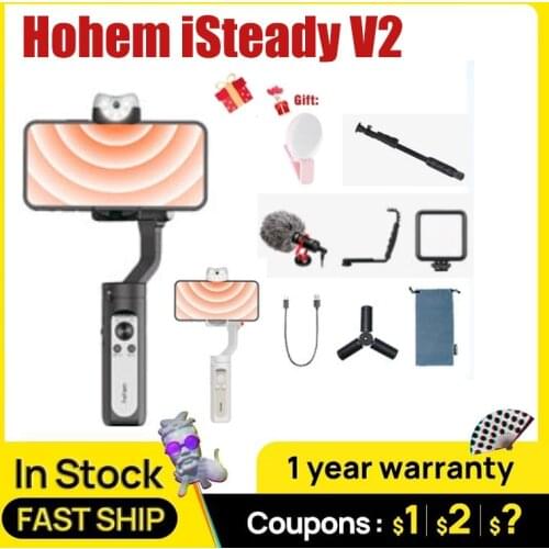 Hohem iSteady V2 AI Smartphone 3-Axis Foldable Handheld Gimbal 259g Ultraportable Stabilizer Creative Vlog for iPhone12 Pro/Max