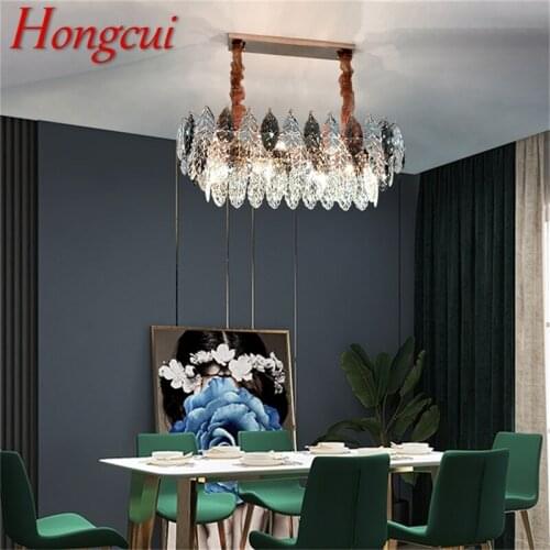 Hongcui Pendant Light Postmodern Luxury Crystal Lamps LED Fixture Decorative For Home Dining Room