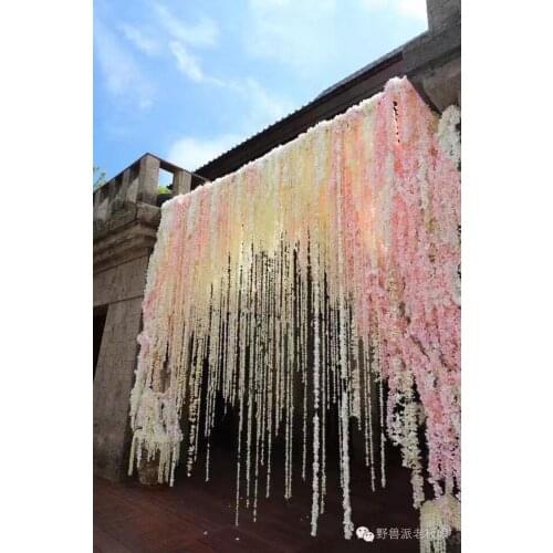 100cm Artificial Fake Silk Rose Flower Vine Wedding decoration handmade flower Garland Wedding/Home/party Decor Decorative Flowe