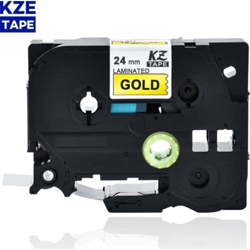 24mm Tze851 Black on Gold Laminated Label Tape Cassette Cartridge label ribbon tze tape Tze-851 tze 851 tze851 for P-touch PT