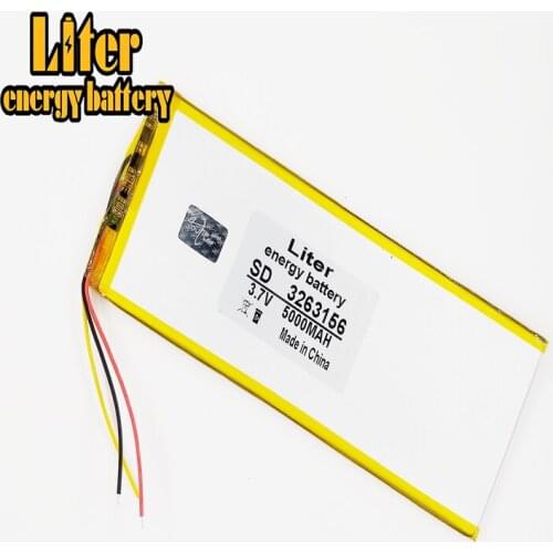 3 line 3263156 3065155 3.7V 5000mAh Rechargeable li Polymer Li-ion Battery