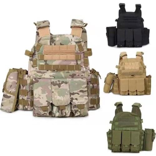 Multifunctional Tactical Vest Outdoor Training CS Airsoft Paintball Combat Clothes Outdoor Breathable Training Vest Adjustable