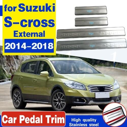 Stainless Steel scuff plate door sill Trim Scuff Plate/Door Sill For Suzuki S-cross 2014-2018 Car Accessories Car-styling