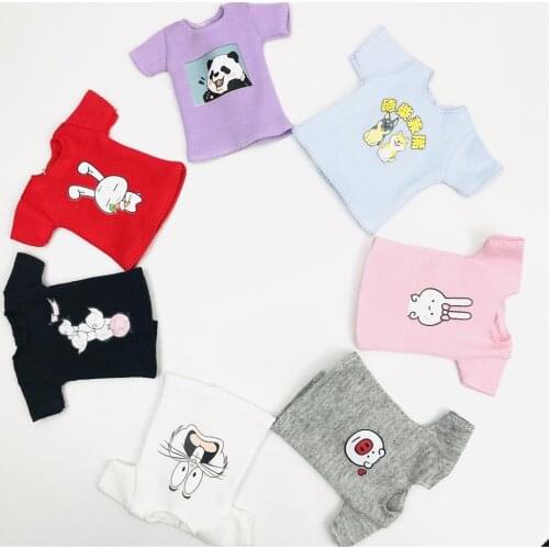 New 1PCS Fashion Dolls’ T-shirt Cute pink/white/black/red T-shirt for blyth,licca,1/6 Dolls Clothes Accessories