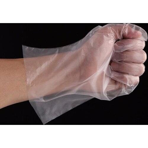 100pcs Disposable CPE Gloves High Quality Thick Easy Use Waterproof Oil Resistance Kitchen Cleaning Supplies Baking Tools