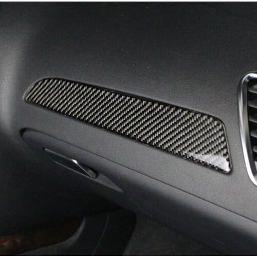 Carbon Fiber Car Door Trim Strips Copilot Dashboard Decortaion Cover For Audi A4 B8 2009-2015 Auto Interior Accessories