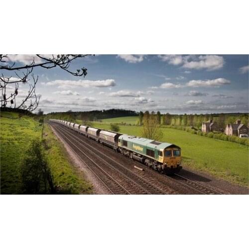 Train railroad trains engine locomotive 011 4 Sizes Home Decoration Canvas Poster Print
