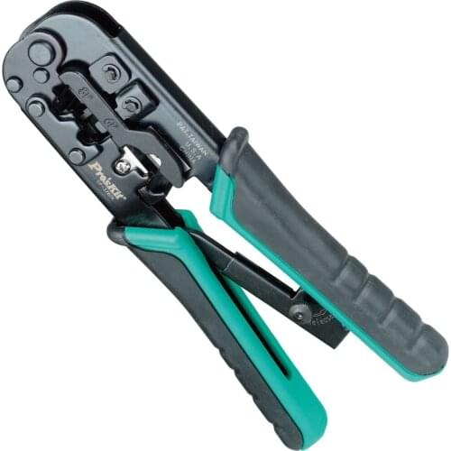 Proskit CP-376TR 8P8C RJ45 6P2C 6P4C 6P6C RJ11 RJ12 network cable crimping tool, with wire pliers, tester, plug wiring tool kit