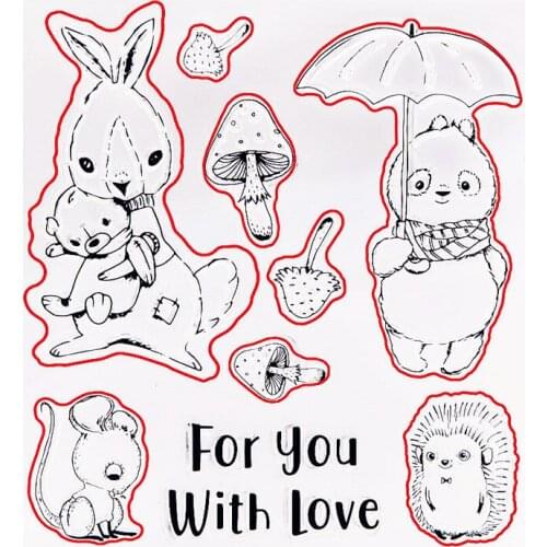 11.5x12.5cm rain forest Transparent Seal Clear Stamps Cutting Dies Roller Stamps DIY Scrapbook Album / Card Production