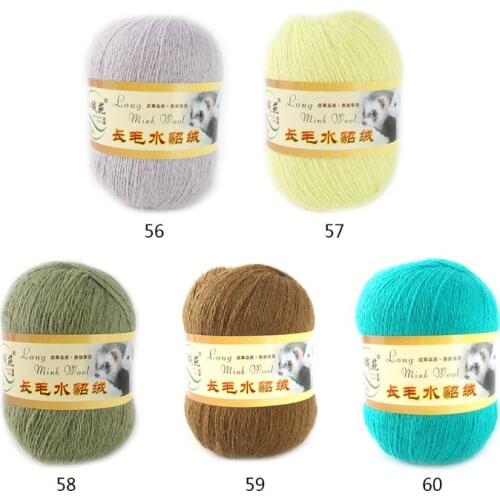 50 grams per person High-quality soft mink wool hand-knitted luxury long-wool cashmere Crochet knitted yarn suitable for autumn