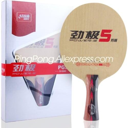 DHS PG5 / POWER G 5 / PG 5 (Ship with Box) Table Tennis Blade DHS ALC Racket Original DHS Ping Pong Bat / Paddle