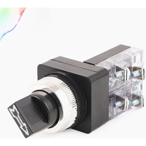 250V 6A Electrical Rotary switch knob 30mm 25mm 2 position/3 position Selector Button switch 1NO TSS-25 TSS-30