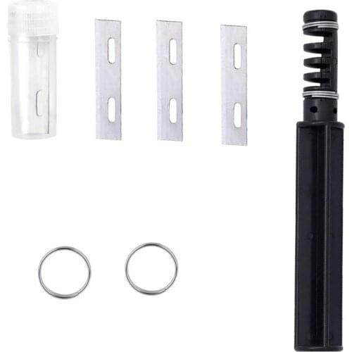 KAOBUY Leather Strip Hand Cutter Craft Tools With 3 Blade,Cord Knife Crafts Tools For Beginners And Professionals DIY