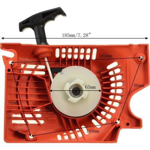 Pull Start Recoil Starter Assembly For Chinese Chainsaw 4500 5200 5800 45 52cc 58cc Red Lawn Mower Starter Replacement