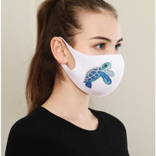 DIY 5D Mosaic Point Part Drill Ladies Cute Face Mask Masquerade for Party Diamond Rhinestone Decoration