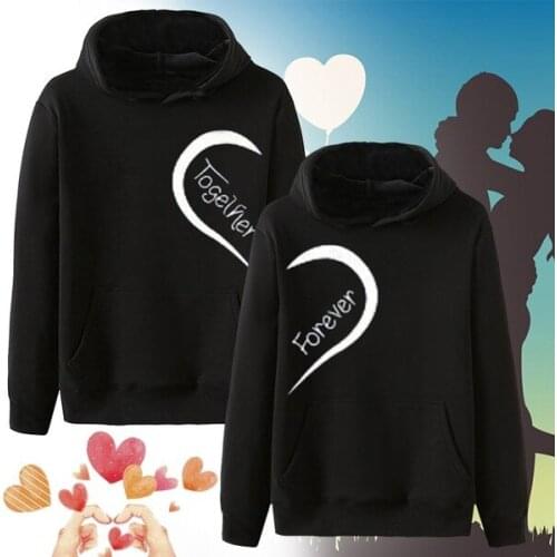 Lover Heart Print Couple Hoodies Man And Woman Sweatershit Fashion Pullovers lover couple pullovers hoodies tops M200