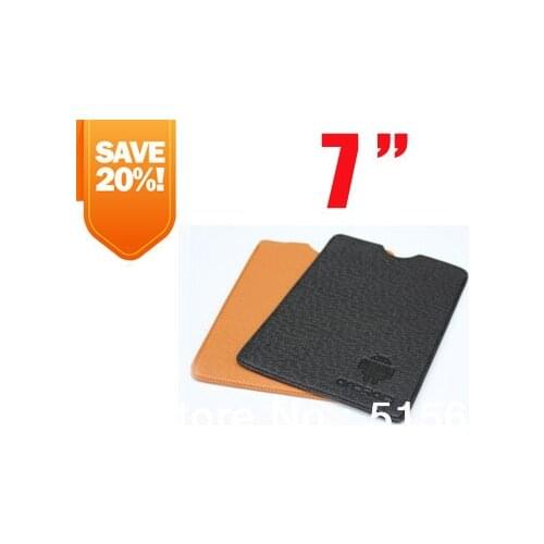 Universal Leather Cover bag Case Android Robot Pattern holster pouch for 7 inch Phone Tablet PC MID E-book