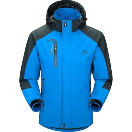 Warm Coat Windproof Windbreaker Jacket Men Softshell Jacket Outdoor Hiking Camping Trekking Waterproof Splicing Jackets Winter