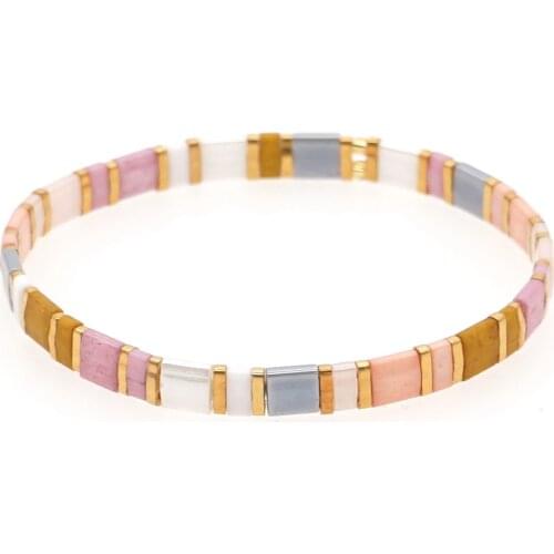 Go2Boho Miyuki Bracelet For Women Tila Beads Bracelets Boho Jewelry Gift for Her Handmade Beaded Pulseras Summer Beach Jewellery