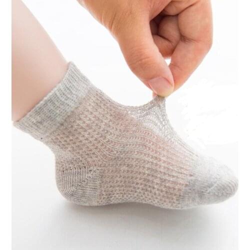 1 Pair Lytwtws Cotton Baby Girls Kids Socks Children Boys Mesh Thin Breathable Summer Cheap Stuff Newborn Clothing Gift