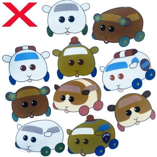 100 sheets Anime PVC PUI PUI waterproof stickers aesthetic autocollant for kids