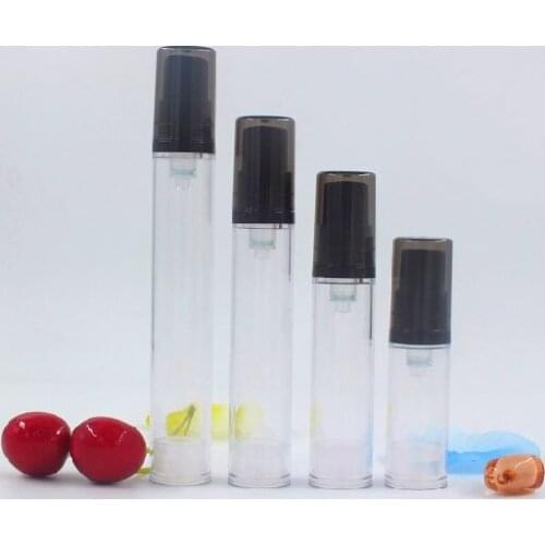 12ml15MLclear airless bottle clear lid lotion emulsion serum sample eye essence hyaluronic toner mist sprayer skin care packing
