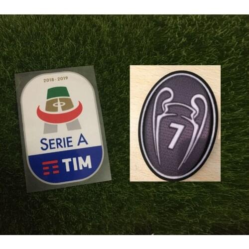 2018-2019 Serie A Patch+Grey 7 Cups times winners trophy patch Soccer Patch Badge