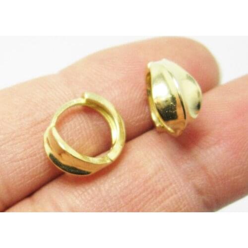 Brass leverback Earrings clasps 14x12mm Leaf face Raw brass ear hooks -6pcs R1012