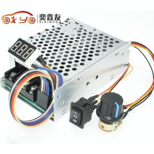 DC10V-55V 40A Brushed DC Motor Speed Controller Reversible Switch With Digit Display DC Motor Governor(6.5)