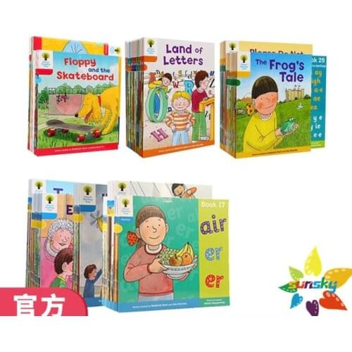Children Oxford reading tree natural spelling complete point reading edition level 1-9 English graded picture book 204books/set