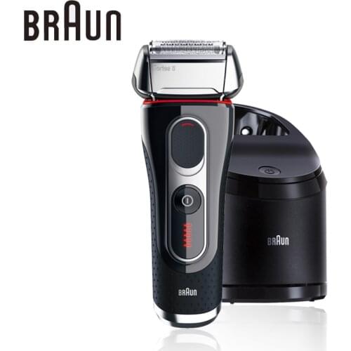 Braun Series 5 5090cc Electric Foil Shaver Rechargeable For Men Clean & Charge Station MenS Razor Cordless Shaving 100-240v
