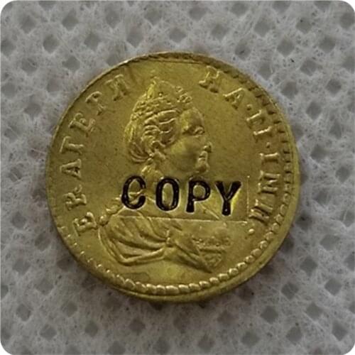 COPY REPLICA 1777 RUSSIA POLTINA(1/2 Rouble) GOLD COIN COPY