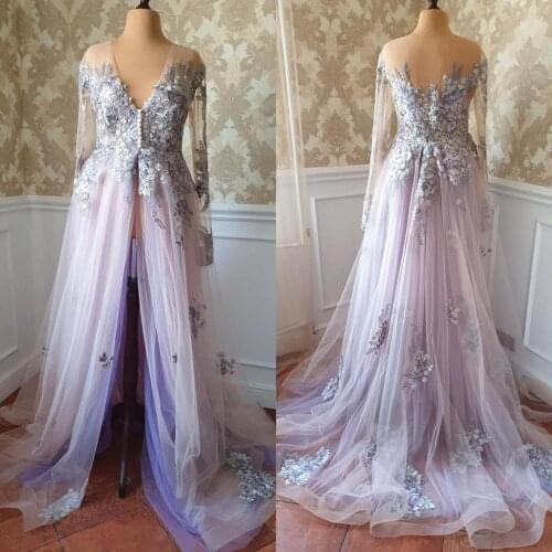 Lavender Maternity Gown Applique Long Sleeve Pregnant Women Dress for Photoshoot Boudoir Lingerie Bathrobe Nightwear Baby Shower