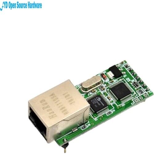 FS100P USR-TCP232-T2 Tiny Serial Ethernet Converter Module Serial UART TTL to Ethernet TCPIP Module Support DHCP and DNS