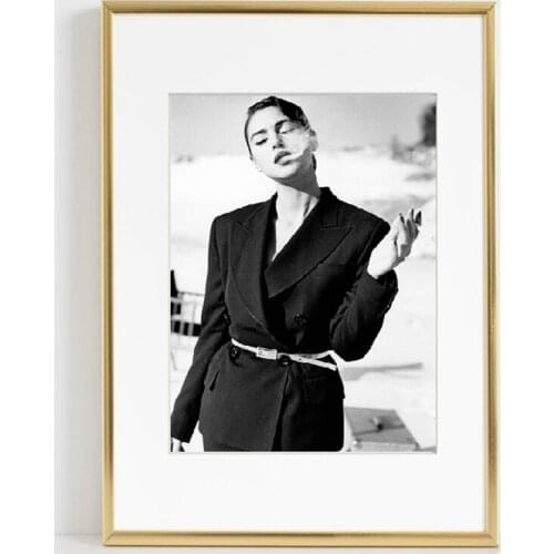 Monica Bellucci Fashion Black White Photo Posters and Prints Wall Art Canvas Painting Vogue Pictures Girls Room Home Art Decor