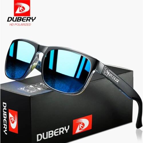DUBERY Fashion Polarized Sunglasses Men Ultralight Glasses Frame Sports Style Sun Glasses UV Outdoor Sport Fishing Goggles 16XH
