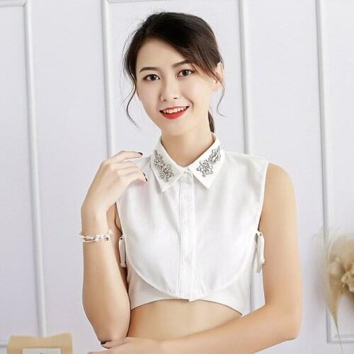 Hot Women decoration collar fake collar ladies wild Striped shirt fake stand Detachable Floral Neckline Collar Decoration Collar