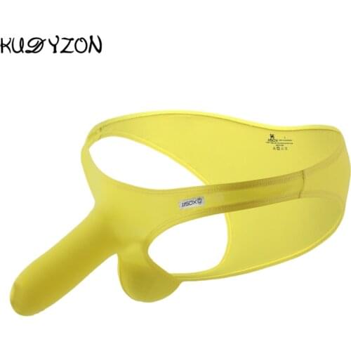 Gay Underwear Sexy Mens Briefs Elephant Bulge Pouch Male Panties Ice Silk Underpants Cuecas Calzoncillos Men Bikini Briefs