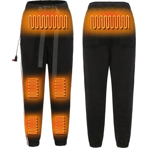 2020 New Heated Pants Men Women USB Charging Cycling Heating Pants Skiing Charging Electric Heated Pants Trousers XS-4XL