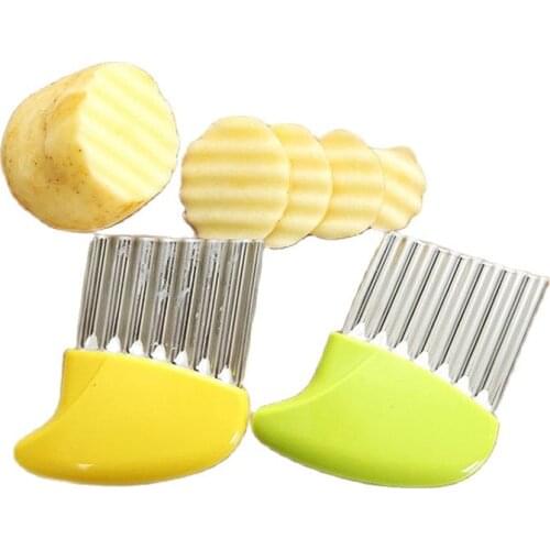 Stainless Steel potato Wave cutter Knife Vegetable Fruit Cucumber Carrot Serrated Blade Chopper Slicer French Fry kitchen tool