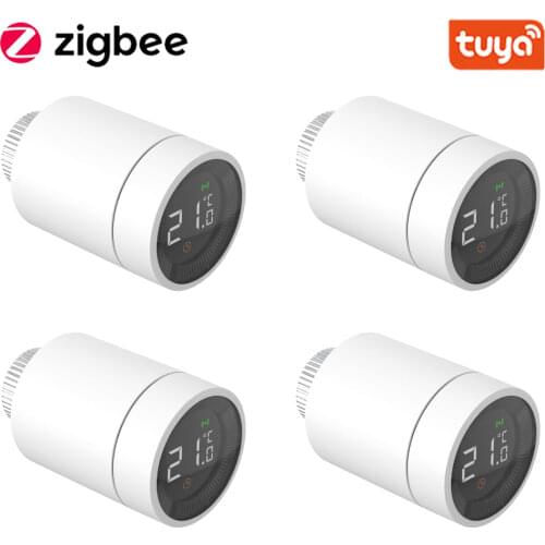 Tuya Smart ZigBee Radiator Actuator TRV Programmable Thermostatic Radiator Valve Temperature Controller Support Alexa