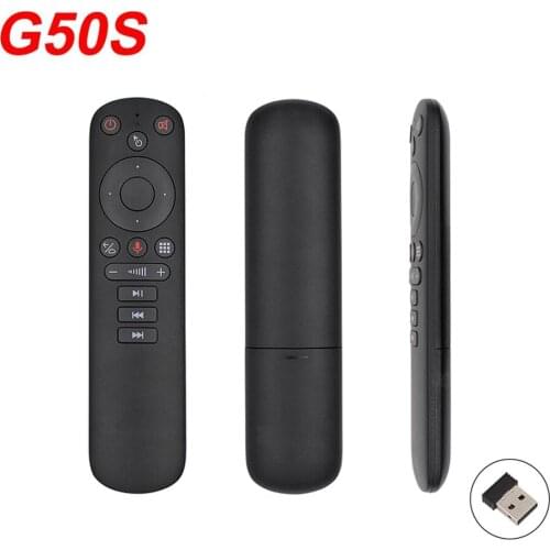 G50S Google Voice Air Mouse Gyroscope Remote Smart Android TV Box Universal 2.4G USB Wireless IR learning Remote Control