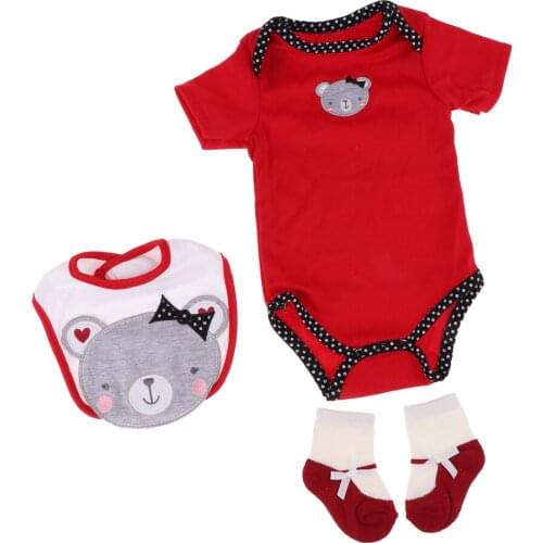Reborn Dolls Baby Clothes Red Jumpsuit for 20''- 22'' Reborn Doll Girl Baby Clothing Baby Clothing Sets