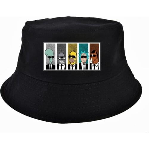 Anime funny print Bucket Hat Unisex Foldable fisherman Cap Hip Hop Gorros 2019 Men Summer Caps Women Panama Fishing sun Hat