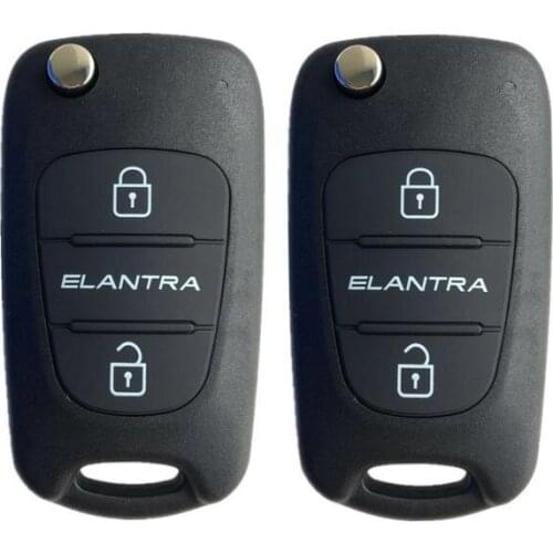 2 Buttons Replacement Flip Folding Remote Key Shell Case For Hyundai New Elantra Key Blank Cover 20PCS/lot