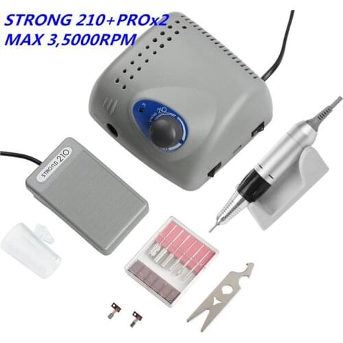 Nail Drills Manicure Machine 65W Strong 210 PROx2 35000RPM Electric Nail Drills Accessory Nail Art Equipment Manicure tools