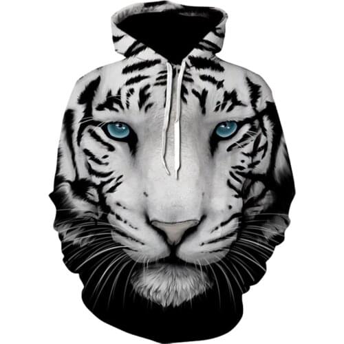2020 Hip Hop Men/women Hoodie Jacket Sweatshirts Fashion Brand Clothing Autumn Winter Tiger Digital Printing Full Hoodies Homem