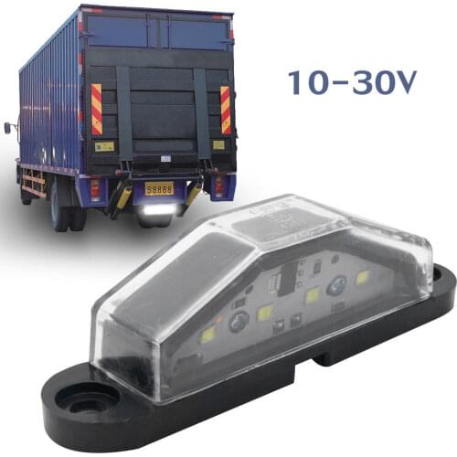 4 LED Number Licence Plate Light Rear Tail Lamp Truck Trailer Lorry Auto Lights White 12V 24V 4LED